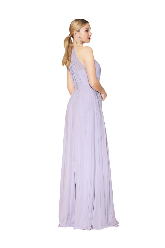Long Sleeveless Soft Chiffon Lilac A-Line Prom Dress Canada Online