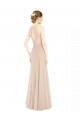 Long Sleeveless Soft Chiffon & Lace Champagne A-Line Prom Dress Canada Online