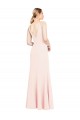 Long Sleeveless Stretch Crepe Pink A-Line Prom Dress Canada Online