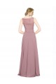 Long Sleeveless Soft Chiffon & Lace A-Line Black Tie Prom Dress Canada Online