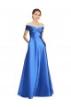 Long Sleeveless Satin A-Line Off the Shoulder Prom Dress Canada Online