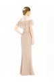 Long Sleeveless Soft Chiffon & Lace Champagne Off the Shoulder A-Line Prom Dress Canada Online