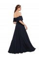 Long Sleeveless Soft Chiffon Dark Navy A-Line Prom Dress Canada Online