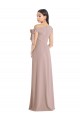 Long Sleeveless Stretch Crepe Dusty Pink A-Line Prom Dress Canada Online