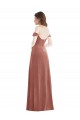 Long Sleeveless Stretch Velvet Cinnamon Rose A-Line Prom Dress Canada Online