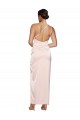 Long Sleeveless Silky Satin Pink A-Line Prom Dress Canada Online