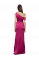 Long Sleeveless Stretch Satin Fuchsia A-Line Prom Dress Canada Online