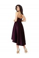Short Sleeveless Satin Grape A-Line High Low Prom Dress Canada Online