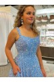 Court Train Sleeveless Velvet Sequin A-Line Prom Dress Canada Online