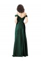 Long Sleeveless Stretch Satin Hunter Off the Shoulder A-Line Prom Dress Canada Online