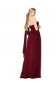 Long Sleeveless Soft Chiffon Burgundy Sweetheart A-Line Prom Dress Canada Online