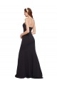 Long Sleeveless Stretch Crepe Dark Navy Strapless A-Line Prom Dress Canada Online