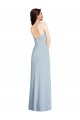 Long Sleeveless Stretch Crepe Light Sky Blue A-Line Low Back Prom Dress Canada Online