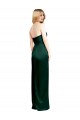 Long Sleeveless Stretch Satin Hunter A-Line Prom Dress Canada Online