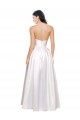 Long Sleeveless Stretch Satin White A-Line Prom Dress Canada Online