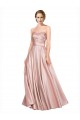 Long Sleeveless Stretch Satin A-Line Black Tie Prom Dress Canada Online