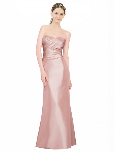 Long Sleeveless Stretch Satin Sweetheart A-Line Prom Dress Canada Online