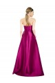 Long Sleeveless Satin Merlot A-Line Prom Dress Canada Online