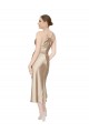Midi Length Sleeveless Silky Satin A-Line Prom Dress Canada Online