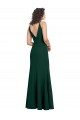 Long Sleeveless Stretch Crepe Midnight Green A-Line Prom Dress Canada Online