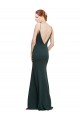 Long Sleeveless Stretch Crepe Pink A-Line V-Back Prom Dress Canada Online