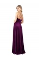 Long Sleeveless Stretch Velvet Grape A-Line Prom Dress Canada Online