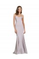 Long Sleeveless Stretch Crepe Arctic Lilac Mermaid Strapless Prom Dress Canada Online