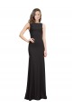 Long Sleeveless Stretch Crepe Black Bateau Neck Mermaid Prom Dress Canada Online