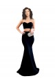 Long Sleeveless Stretch Crepe Black Mermaid Prom Dress Canada Online