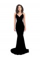 Long Sleeveless Spandex Black Mermaid Prom Dress Canada Online