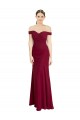 Long Sleeveless Soft Chiffon Burgundy Mermaid Black Tie Prom Dress Canada Online