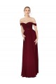 Long Sleeveless Soft Chiffon Burgundy Mermaid Prom Dress Canada Online