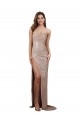 Long Sleeveless Sequin Champagne Mermaid Prom Dress Canada Online