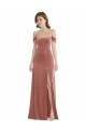 Long Sleeveless Stretch Velvet Cinnamon Rose A-Line Prom Dress Canada Online