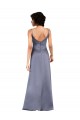 Long Sleeveless Silky Satin Black Column Prom Dress Canada Online