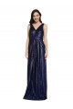 Long Sleeveless Sequin Dark Navy Sheath Prom Dress Canada Online