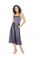 Midi Length Sleeveless Silky Satin Dusk A-Line Prom Dress Canada Online