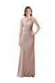 Long Sleeveless Stretch Satin Dusty Pink Sheath Prom Dress Canada Online
