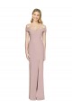 Long Sleeveless Stretch Crepe Dusty Pink Trumpet Prom Dress Canada Online