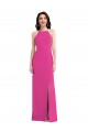 Long Sleeveless Stretch Crepe Fuchsia Trumpet Open Back Prom Dress Canada Online