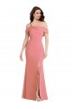 Long Sleeveless Stretch Crepe Hot Pink Trumpet Prom Dress Canada Online