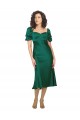 Midi Length Short Sleeves Silky Satin Hunter A-Line Prom Dress Canada Online