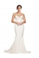 Sweep Train Sleeveless Stretch Satin Ivory Mermaid Prom Dress Canada Online