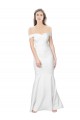 Long Sleeveless Stretch Crepe Ivory Mermaid Prom Dress Canada Online