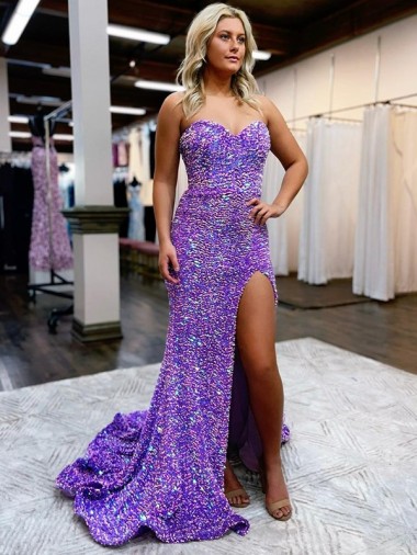 Court Train Sleeveless Velvet Sequin Lavender A-Line Homecoming Dress Canada Online