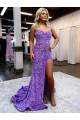 Court Train Sleeveless Velvet Sequin Lavender A-Line Homecoming Dress Canada Online