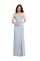 Long Sleeveless Stretch Crepe Light Sky Blue A-Line Low Back Prom Dress Canada Online