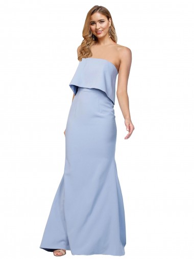Long Sleeveless Stretch Crepe Light Sky Blue A-Line Prom Dress Canada Online
