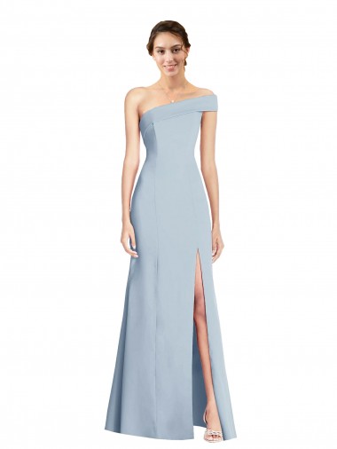 Long Sleeveless Stretch Crepe Light Sky Blue Off the Shoulder Off the Shoulder Prom Dress Canada Online