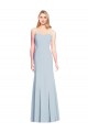 Long Sleeveless Stretch Crepe Light Sky Blue Sweetheart Trumpet Prom Dress Canada Online
